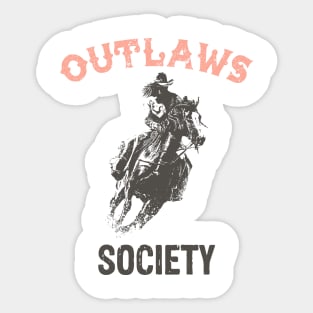 outlaw society Sticker